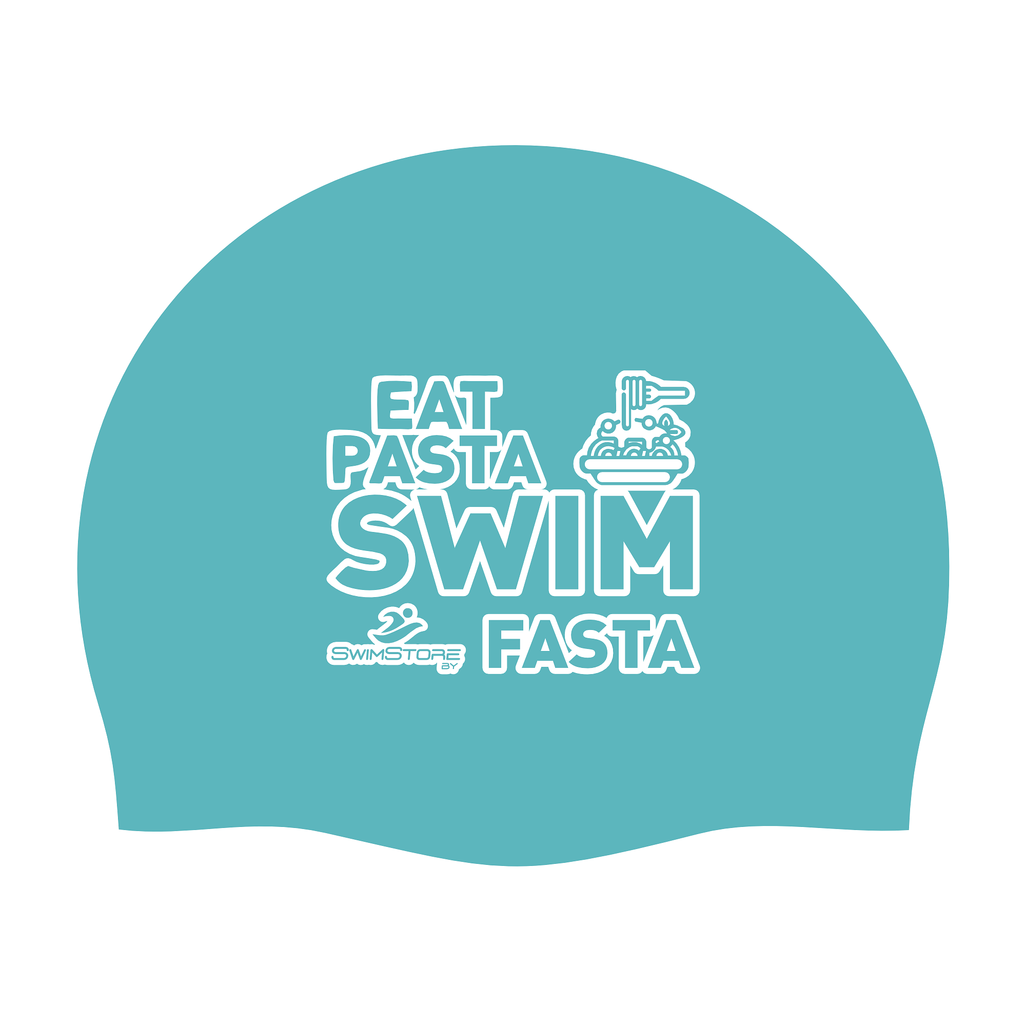 SwimStore Шапочка для плавания Eat Pasta ice mint