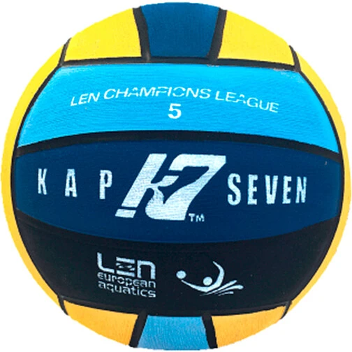 TURBO Мяч для водного поло KAP7 LEN CHAMPIONS LEAGUE MEN yellow/navy/ Blue Sky/black