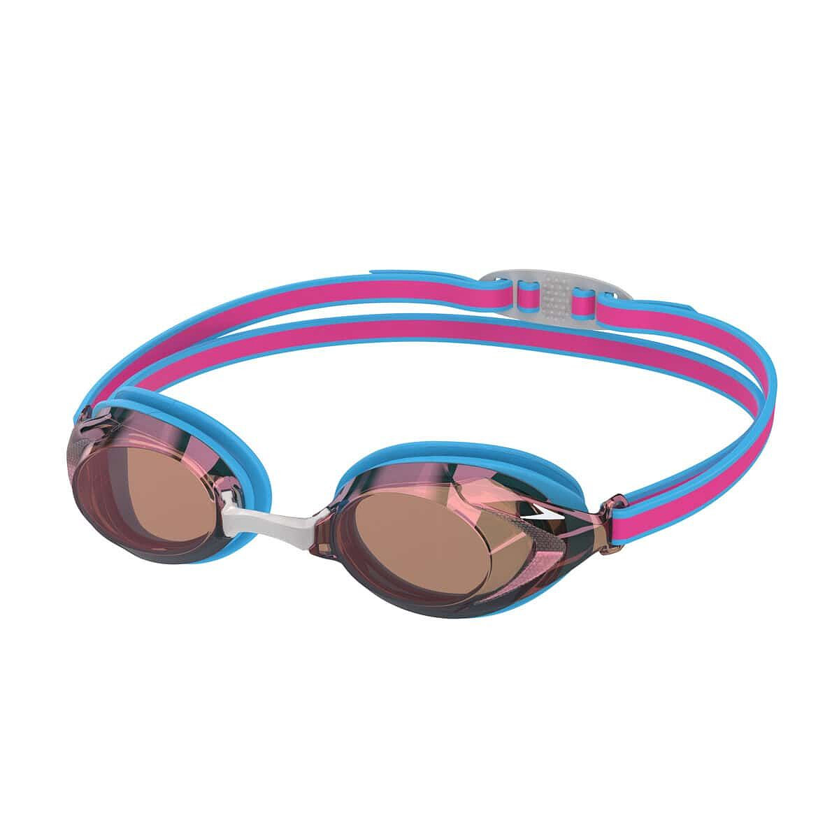 Speedo Очки для плавания Junior Vanquisher 3.0 Mirror Picton Blue/Vermillion/Gold