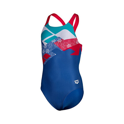 Arena Купальник спортивный ARENA LOGO KIKKO SWIM PRO JR roy-fr rose-wh multi