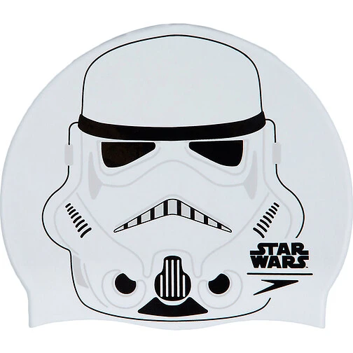 Speedo Шапочка для плавания Stormtrooper Slogan Cap JR white/grey