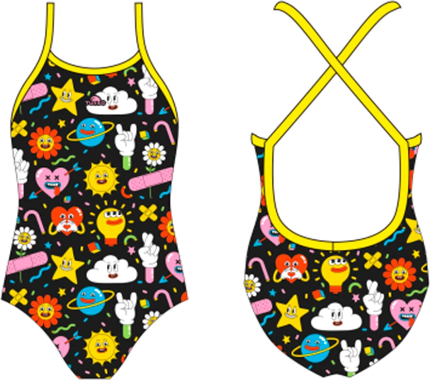 TURBO Купальник для девочек HAPPY KIDS - SWIMSUIT GIRL HAPPINESS