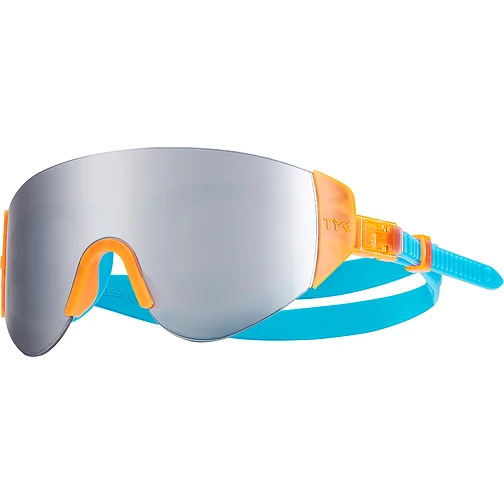 TYR Очки-маска для плавания SwimShades Mirrored Renegade Silver/Orange