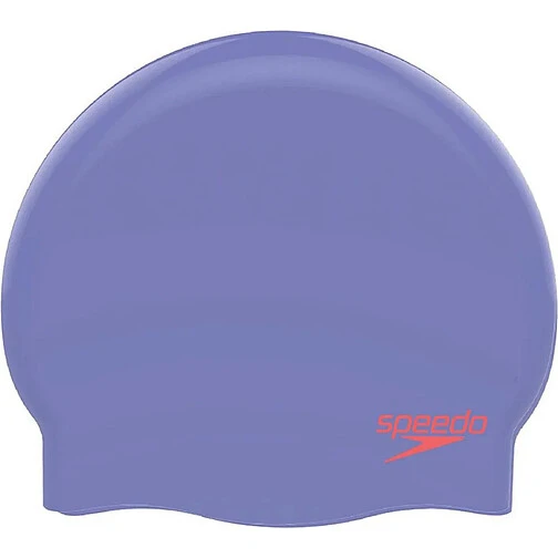 Speedo Шапочка для плавания Plain Moulded Silicone Cap JR Purple/Red