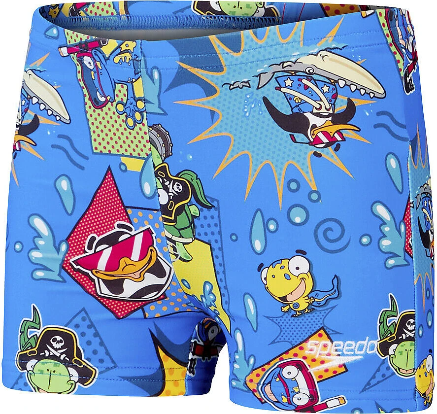Speedo Плавки спортивные Toddler Boys Allover Aquashort blue/yellow