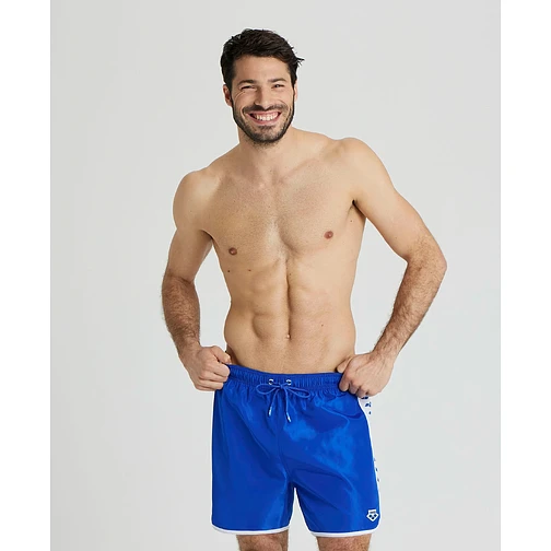 Arena Шорты для плавания ICONS TEAM STRIPE BOXER neon blue-white