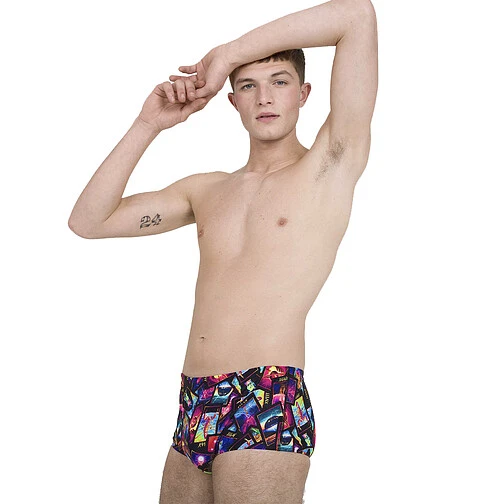 Speedo Плавки спортивные 16cm Allover Trunks Black/Purple