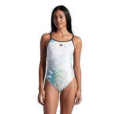 Arena Купальник ARENA LIGHT FLORAL LACE BACK black-white multi