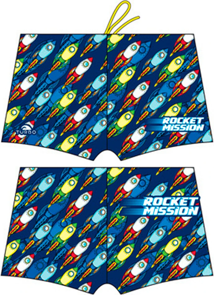 TURBO Плавки спортивные BOXER FULL PRINTED MEN ROCKETS royal