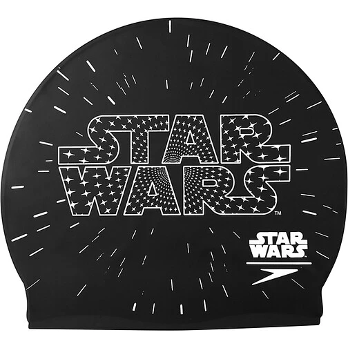 Speedo Шапочка для плавания STAR WARS SLOGAN CAP JR black/white