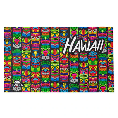 TURBO Полотенце из микрофибры TERRY MICROFIBRE (145 x100cm) HAWAI ART 2021 red