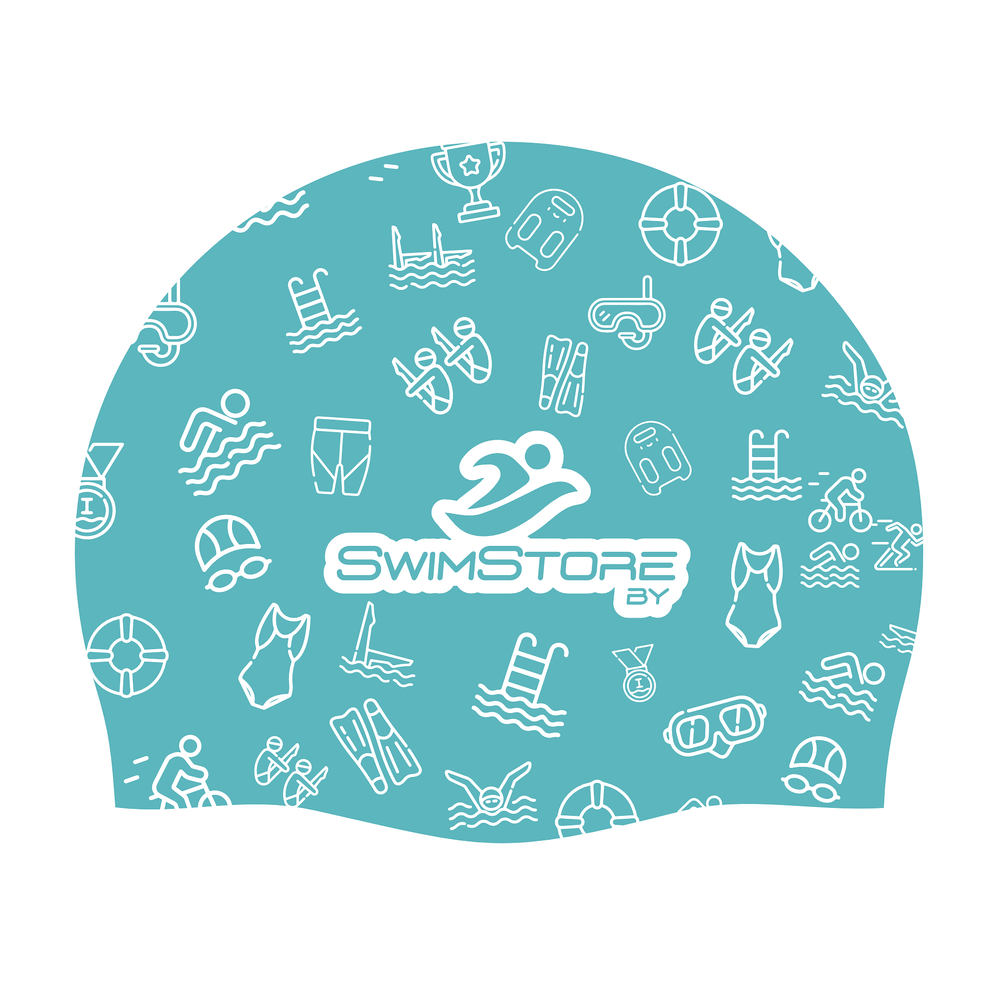 SwimStore Шапочка для плавания Aquatics ice mint