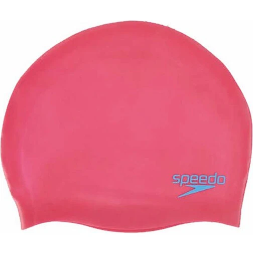 Speedo Шапочка для плавания Plain Moulded Silicone Cap JR pink