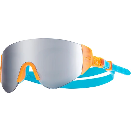 TYR Очки-маска для плавания SwimShades Mirrored Renegade Silver/Orange