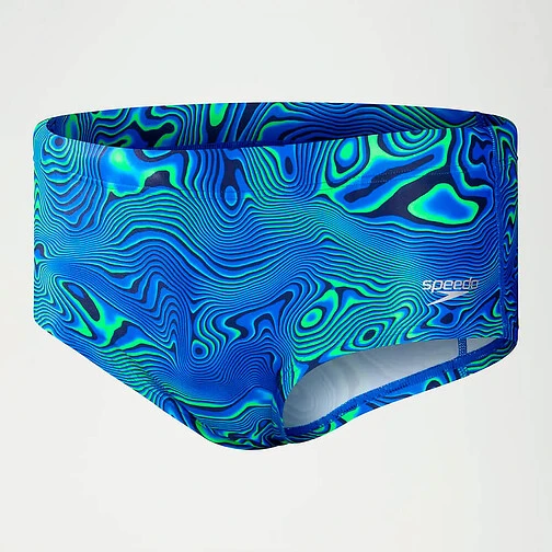 Speedo Плавки спортивные 17cm Allover Digital Brief blue/green
