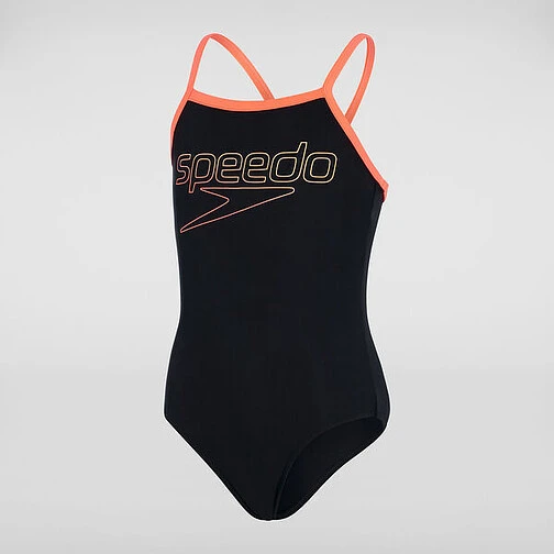 Speedo Купальник Boom Logo Thinstrap Muscleback JR Black/Red