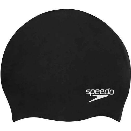 Speedo Шапочка для плавания Plain Moulded Silicone Cap JR black