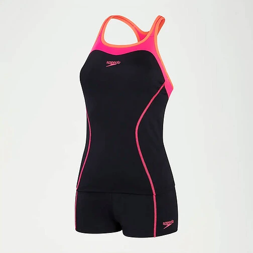 Speedo Раздельный купальник Panel Tankini BLACK/PINK