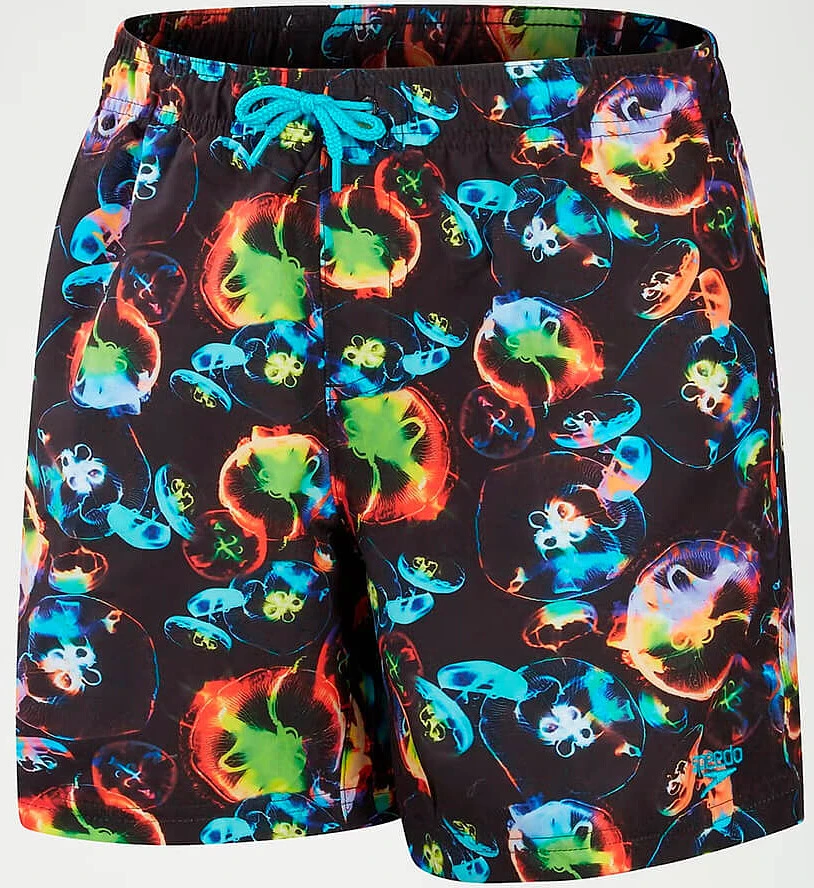 Speedo Шорты для плавания Boys' Digital Printed 15" Swim Shorts BLACK/ORANGE