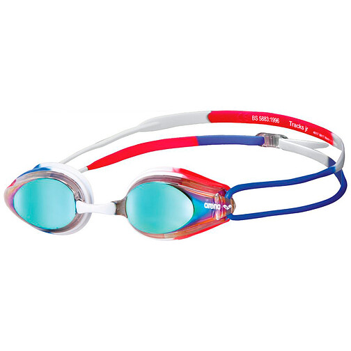 Arena Очки для плавания TRACKS JR MIRROR gold-blue-red