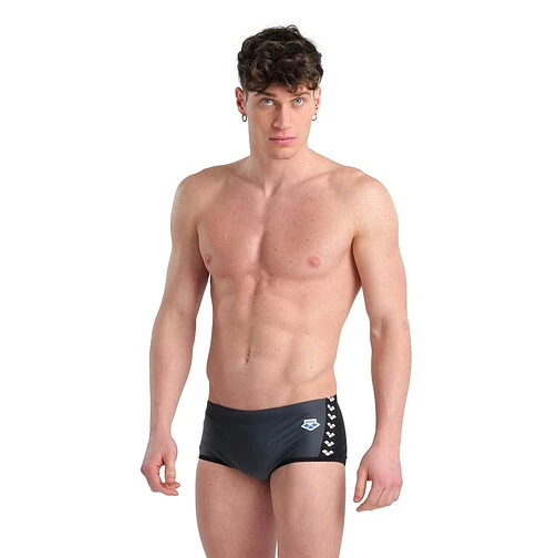 Arena Плавки спортивные ICONS SWIM LOW WAIST SHORT PANEL asphalt-black