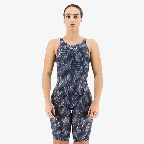 TYR Гидрокостюм Avictor 2 Open Back Swimsuit blk/grey