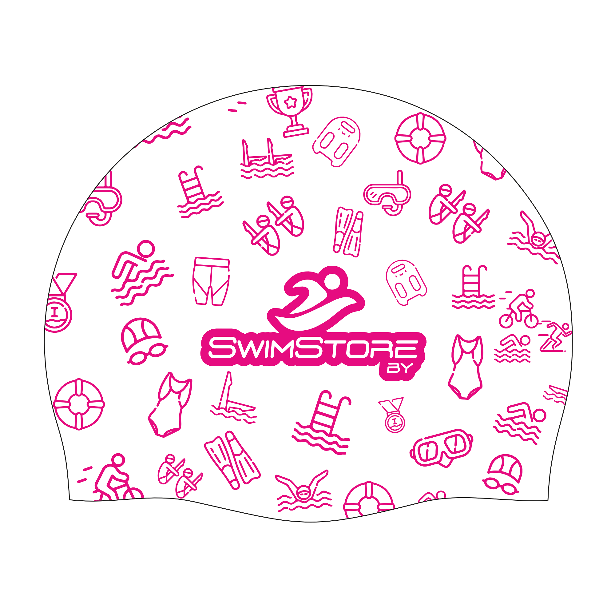 SwimStore Шапочка для плавания Aquatics white