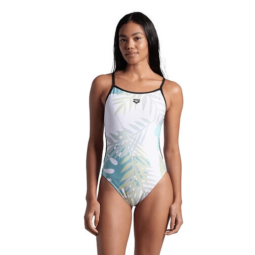 Arena Купальник ARENA LIGHT FLORAL LACE BACK black-white multi