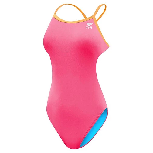 TYR Купальник Durafast One Solids Cutoutfit Pink-Orange