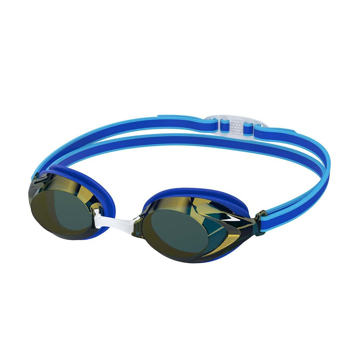 Speedo Очки для плавания Junior Vanquisher 3.0 Mirror Cobalt Pop/Cobalt/Gold Mirror