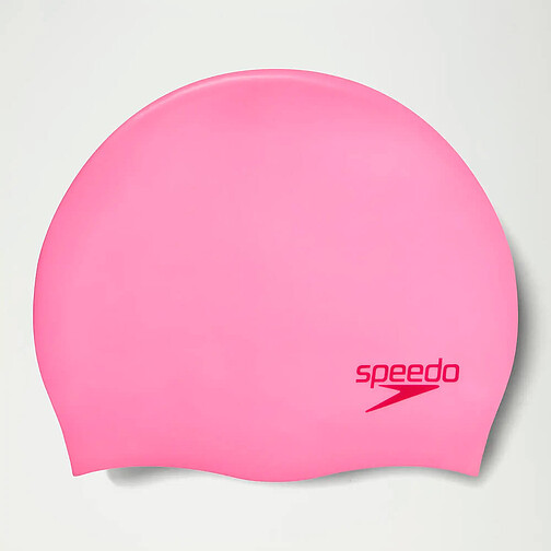 Speedo Шапочка для плавания Plain Moulded Silicone Cap JR pink