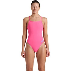 Arena Купальник TEAM CHALLENGE SOLID shocking pink-blue river