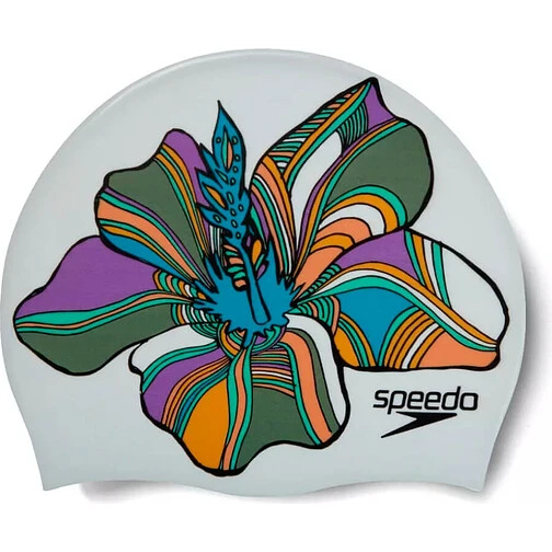 Speedo Шапочка для плавания Digital Print Cap multi/white