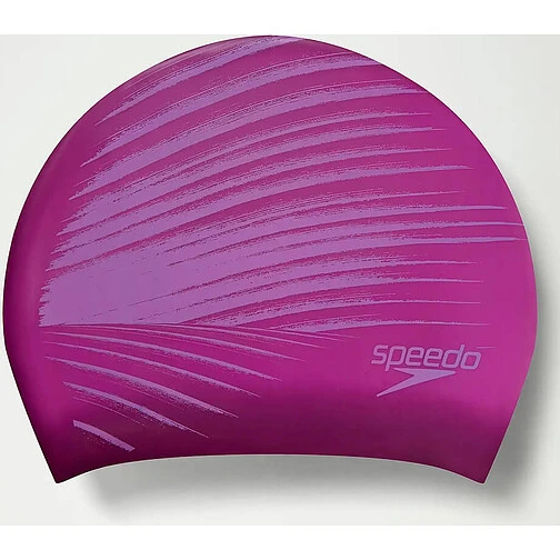 Speedo Шапочка для плавания Adult Long Hair Printed Cap pink/purple