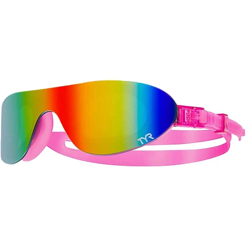 TYR Очки-маска для плавания SwimShades Mirrored Rainbow/Pink