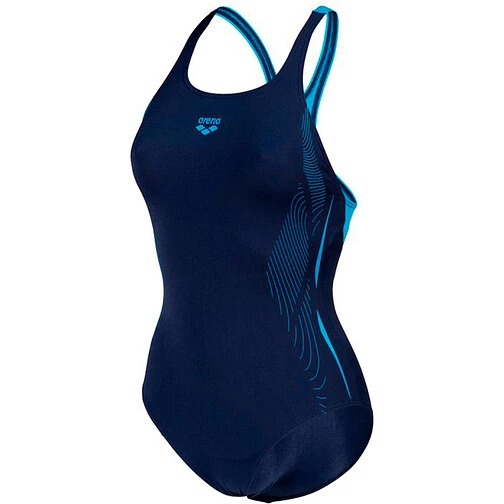 Arena Купальник SWIM PRO BACK GRAPHIC LB navy-turquoise