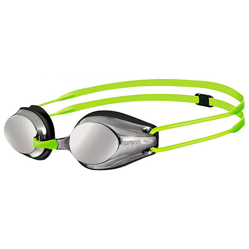 Arena Очки для плавания TRACKS JR MIRROR silver-black-fluoyellow