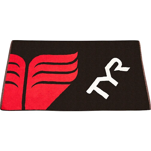 TYR Полотенце махровое Plush Towel Black/Red
