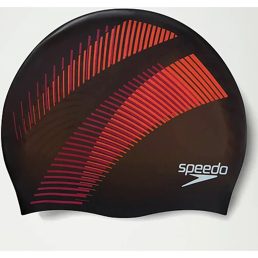 Speedo Шапочка для плавания Reversible Moulded Silicone Cap BLACK/ORANGE