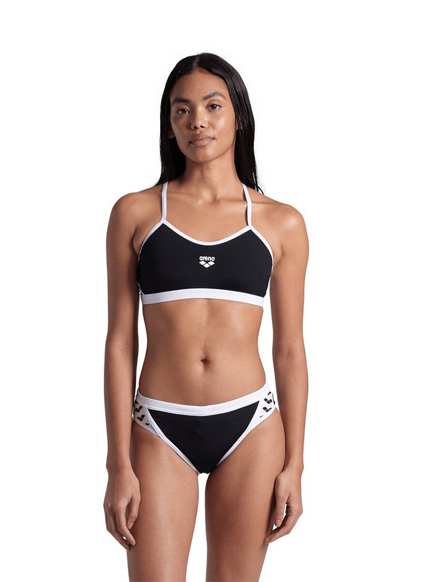 Arena Купальник спортивный ARENA ICONS BIKINI CROSS BACK SOLID black-white