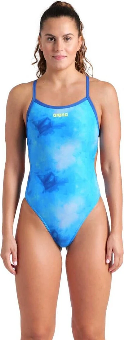 Arena Купальник CHALLENGE BACK ALLOVER Blue Multi-Royal