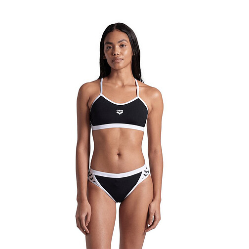 Arena Купальник спортивный ARENA ICONS BIKINI CROSS BACK SOLID black-white