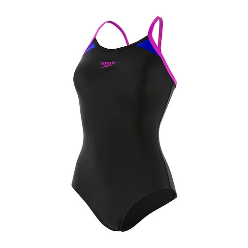Speedo Купальник Thinstrap Racerback black/pink