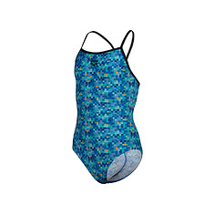 Arena Купальник спортивный ARENA POOLTILES LIGHTDROP L JR black-blue mult