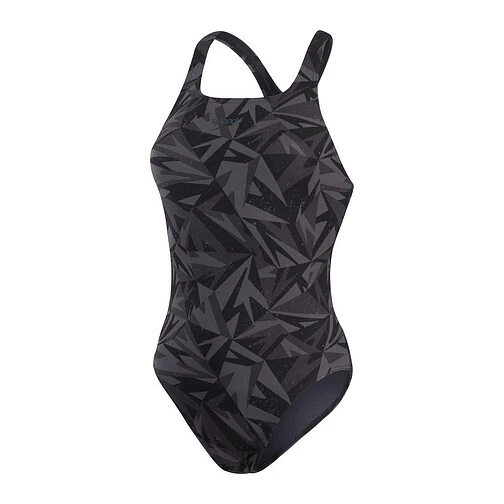 Speedo Купальник HYPERBOOM ALLOVER MEDALIST black/grey