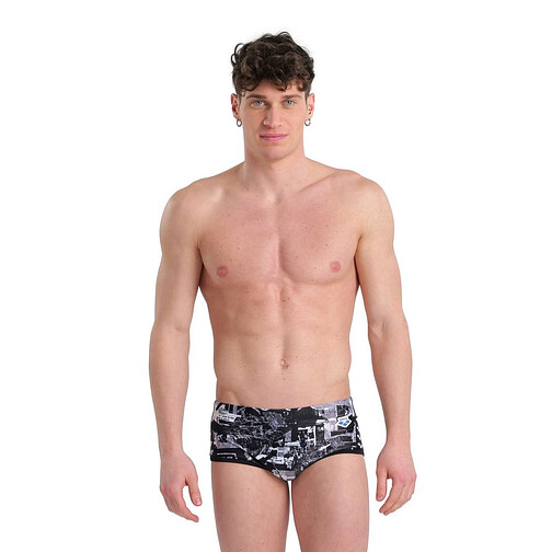 Arena Плавки спортивные ICONS SWIM LOW WAIST SHORT ALLOVER black-multi