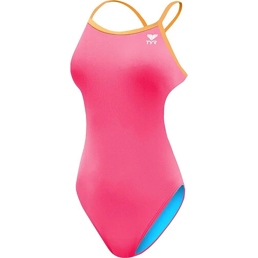 TYR Купальник Durafast One Solids Cutoutfit Pink-Orange