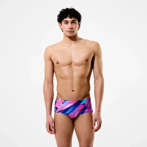 Speedo Плавки мужские Club Training Printed Brief Blue/Pink