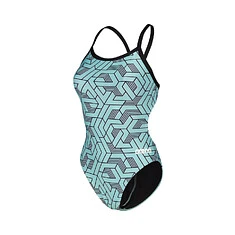 Arena Купальник спортивный ARENA ESCAPE CHALLENGE black-water blue multi
