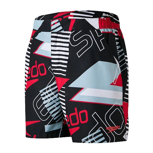 Speedo Шорты для плавания Vintage Paradise 16" Swim Shorts Black/White